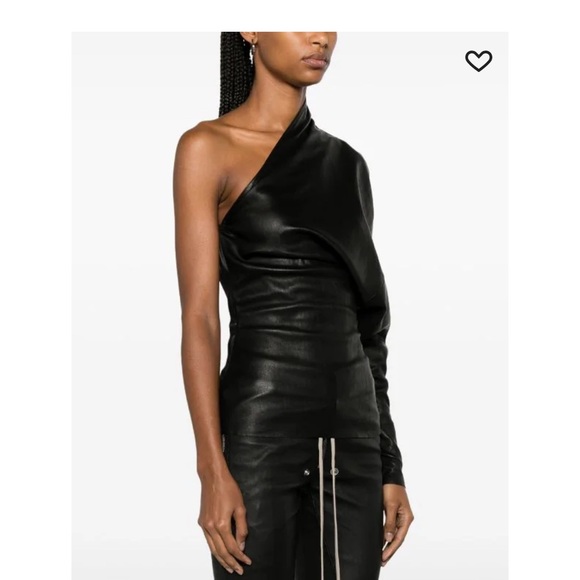 Rick Owens NWT FW23 Excellent
Luxor one-shoulder top Lambskin Leather
Black IT42 - Picture 7 of 9